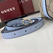 Gucci GG Emblem Small Tote Bag Light Blue 25x25x15.5cm - 6