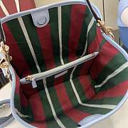 Gucci GG Emblem Small Tote Bag Light Blue 25x25x15.5cm - 3
