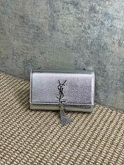 YSL Kate Small Chain Silver Bag 20x12.5x5cm - 1