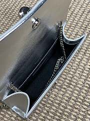 YSL Kate Small Chain Silver Bag 20x12.5x5cm - 6