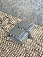 YSL Kate Small Chain Silver Bag 20x12.5x5cm - 4