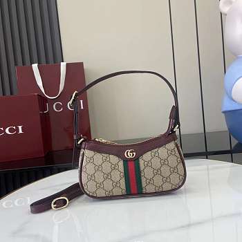 Gucci Ophidia Mini Shoulder Bag Red 19.5x11x3.5cm