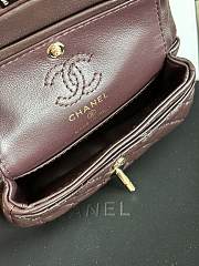 Chanel Flap Bag Mini with Hook Lambskin Gold Brown 12.5x8x5cm - 4