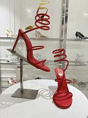 Rene Caovilla Jewel Snake With Heel Red 10cm - 4