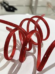 Rene Caovilla Jewel Snake With Heel Red 10cm - 2