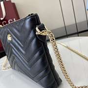 Gucci GG Marmont Pochette With Chain Black 21x15x3.5cm - 4