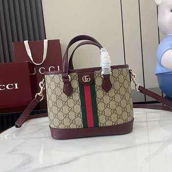Gucci Ophidia Small Tote Bag Red 22.5x17x11cm