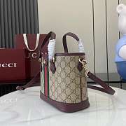 Gucci Ophidia Small Tote Bag Red 22.5x17x11cm - 6