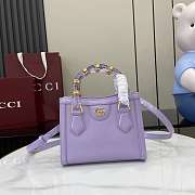 Gucci Diana Small Tote Bag Purple 20x16x10cm - 1