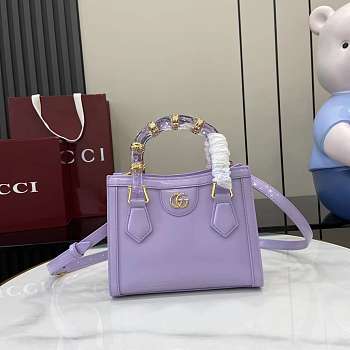 Gucci Diana Small Tote Bag Purple 20x16x10cm