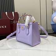 Gucci Diana Small Tote Bag Purple 20x16x10cm - 5