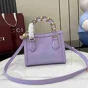 Gucci Diana Small Tote Bag Purple 20x16x10cm - 4
