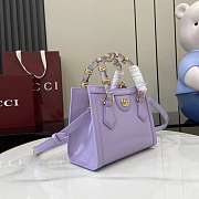 Gucci Diana Small Tote Bag Purple 20x16x10cm - 3