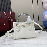 Gucci Diana Small Tote Bag Purple White 20x16x10cm - 1