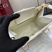 Gucci Diana Small Tote Bag Purple White 20x16x10cm - 6