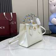 Gucci Diana Small Tote Bag Purple White 20x16x10cm - 4