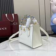 Gucci Diana Small Tote Bag Purple White 20x16x10cm - 3