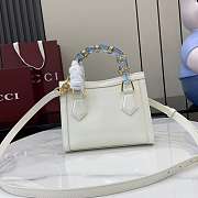 Gucci Diana Small Tote Bag Purple White 20x16x10cm - 2