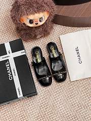 Chanel Black Patent Flat - 1