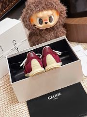 Celine Racer Low Top Sneaker Burgundy Suede - 5