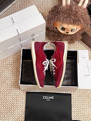 Celine Racer Low Top Sneaker Burgundy Suede - 3