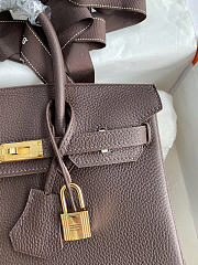 Hermes Birkin 25 Bag Brown Gold Togo 25cm - 4