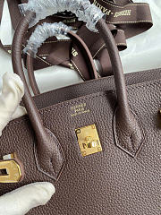 Hermes Birkin 25 Bag Brown Gold Togo 25cm - 2