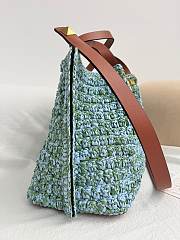 Valentino Tote Bag Raffia Blue 35x25x17cm - 6