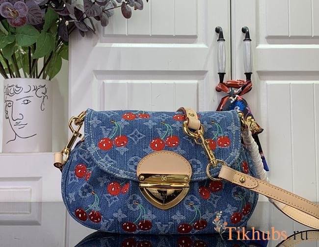 Louis Vuitton LV x TM Sunset Cherry Denim 27x18x3cm - 1
