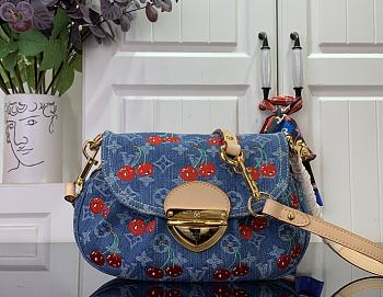 Louis Vuitton LV x TM Sunset Cherry Denim 27x18x3cm