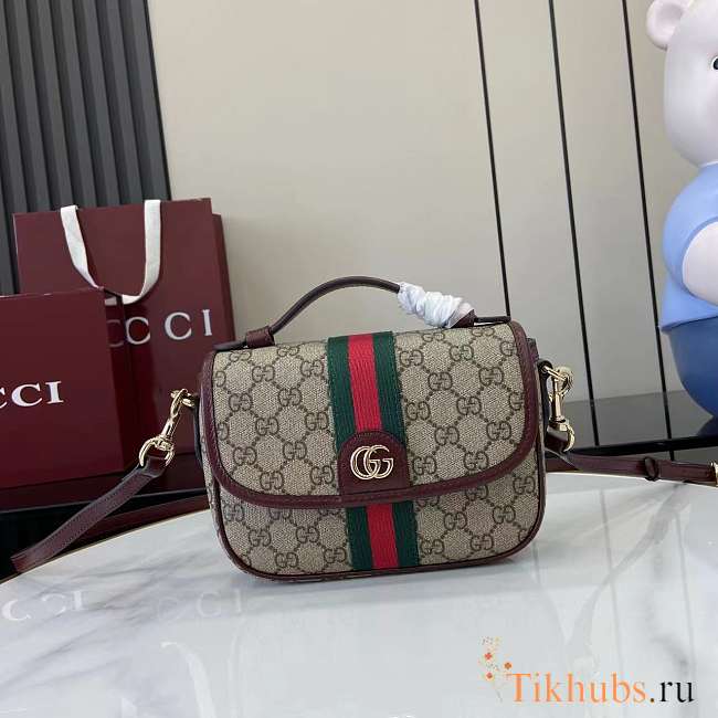 Gucci Ophidia Small Top Handle Bag Red 20x16x5cm - 1