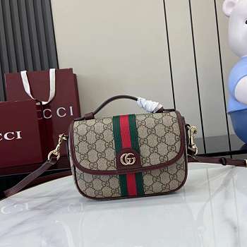 Gucci Ophidia Small Top Handle Bag Red 20x16x5cm