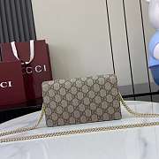 Gucci GG Marmont Wallet On Chain Beige Green 20x12.5x4cm - 5