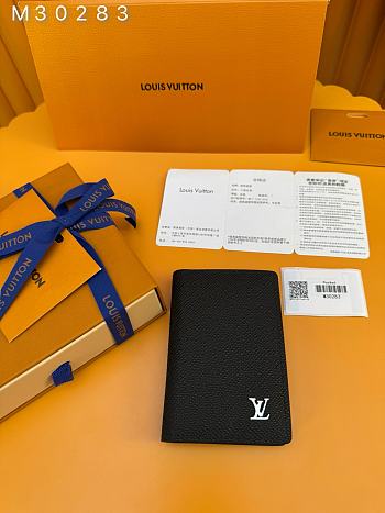 Louis Vuitton LV Pocket Organizer Black Wallet 7.5x11.1x1cm