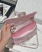 Chanel Flap Bag Denim Gold White & Pink 25cm - 2
