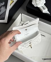 Chanel Flap Bag Mini with Hook Lambskin Gold White 12.5x8x5cm - 5