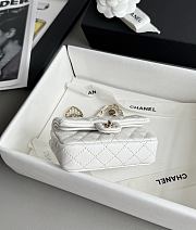 Chanel Flap Bag Mini with Hook Lambskin Gold White 12.5x8x5cm - 2