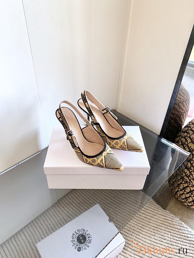 Dior J'Adior Slingback Pump Heel Yellow Beige 9.5cm - 1