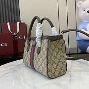 Gucci Ophidia Small Tote Bag Beige Brown 25.5x18x10.5cm - 6