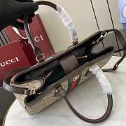 Gucci Ophidia Medium Tote Bag Beige Brown 33.5x25x14cm - 6