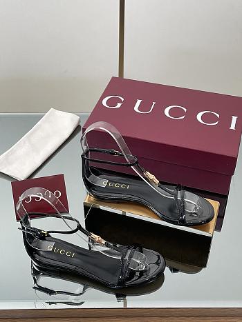 Gucci Women's Thong Sandal with Bamboo Black