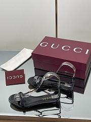 Gucci Women's Thong Sandal with Bamboo Black - 2