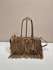 Prada Galleria Medium Suede Bag with Fringe 30x14x10.5cm - 1