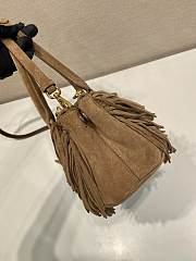 Prada Galleria Medium Suede Bag with Fringe 30x14x10.5cm - 6