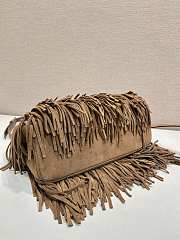 Prada Galleria Medium Suede Bag with Fringe 30x14x10.5cm - 3