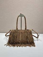 Prada Galleria Medium Suede Bag with Fringe 30x14x10.5cm - 2