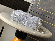 Chanel Flap Bag Silver Sequins 20cm - 5