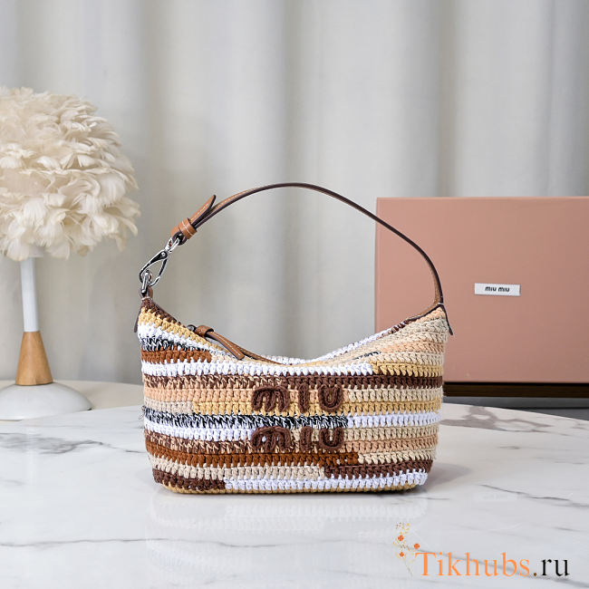 Miu Miu Colour-Block Crochet Shoulder bag 19x25.5x14x10cm - 1