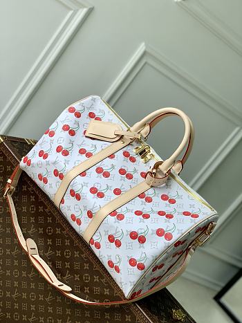 Louis Vuitton LV Keepall 45 Cherry White 45x27x20cm