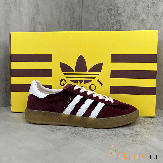 Gucci Adidas Gazelle Red Wine Sneaker - 1